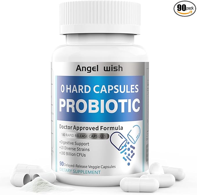 Prebiotics-Probiotics Nutritional-Supplements Women-Men 90Count - 180 Billion CFUs Probiotic Capsules Daily Prebiotic Supplement for Digestive Immune Health Support