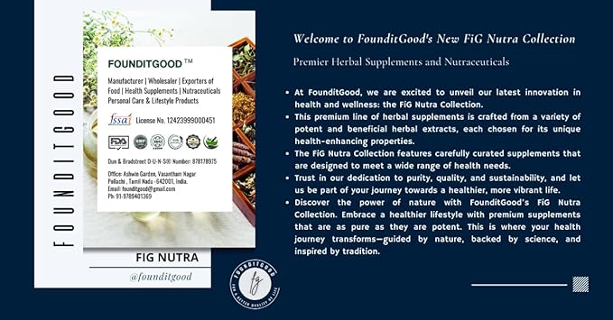 FiG Nutra’s AGK Extract Capsules | Herbal Immune Support Supplement | Amla, Giloy, Kalmegh Extracts Blend | 60 Veg Capsules