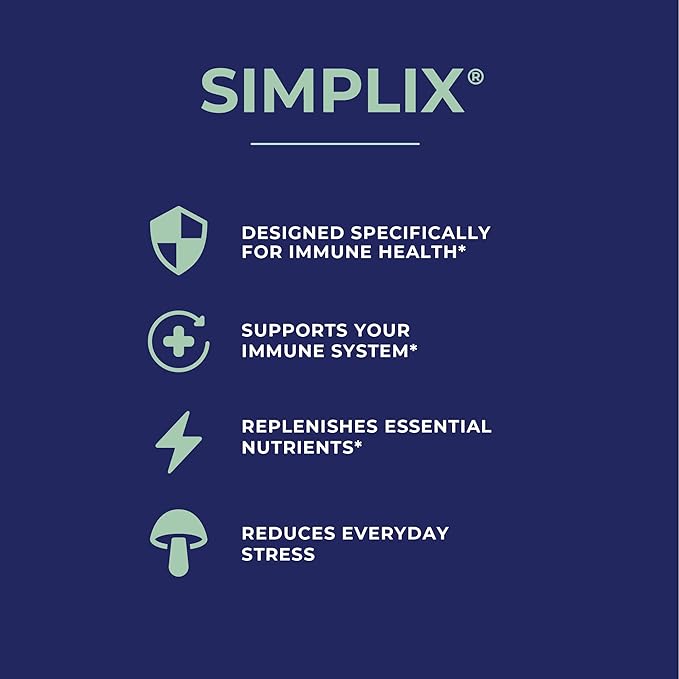 Simplix | Natural Supplement to Strengthen The Immune System | Respond to Outbreaks | Source of Highly Researched Mushroom & Seaweed Polysaccharides 60 Veggie Capsules (1 Pack)