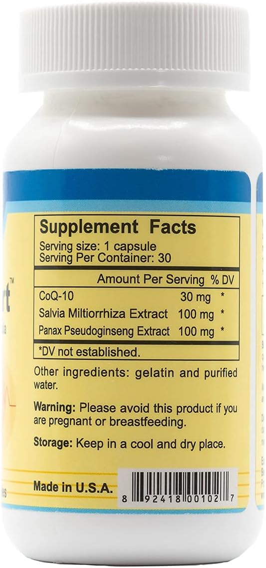 VigorHeart-The Natural Heart Supplements Pills with Coq 10, Salvia Miltiorrhiza, and Panax Pseudoginseng (30 Capsules)