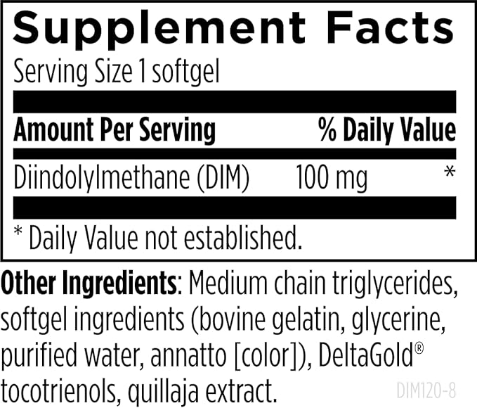 Designs for Health DIM-Evail - 100mg DIM Supplement Enhanced Absorption Diindolylmethane - Supports Healthy Estrogen Metabolism & Women's Health - Non-GMO & Soy-Free (120 Softgels)