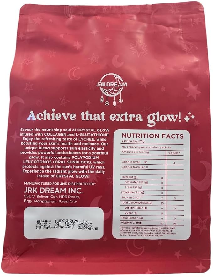20 Sachets Crystal Glow Lychee Drink by JRK Dream