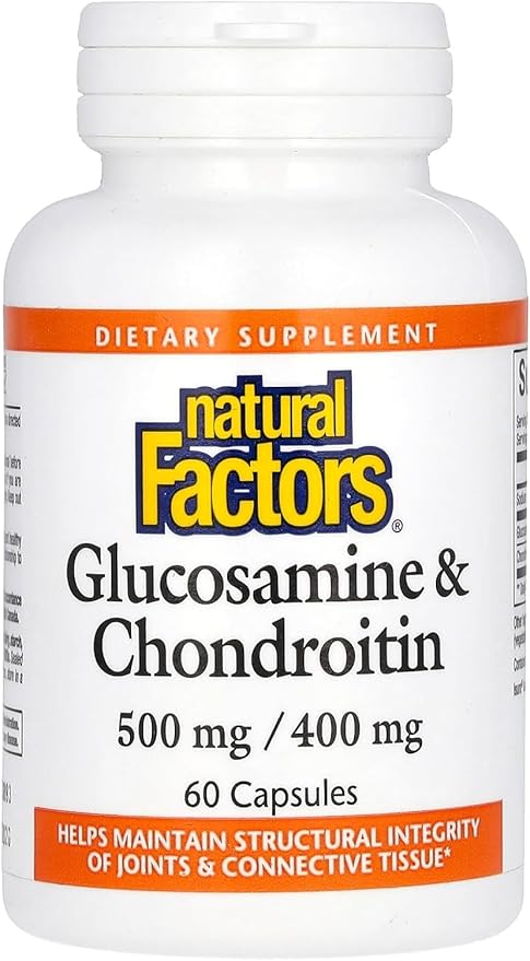 Natural Factors Glucosamine & Chondroitin, Supports Healthy Joints and Connective Tissue, 60 Capsules