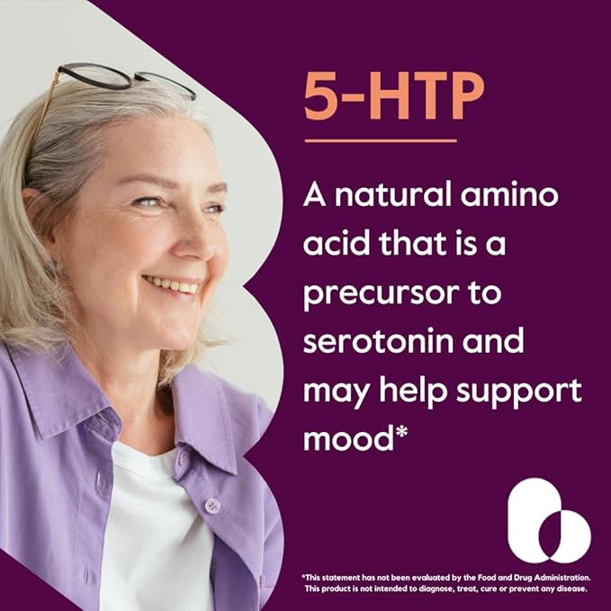 BESTVITE 5-HTP 100mg (120 Capsules) - No Stearates or Flow Agents