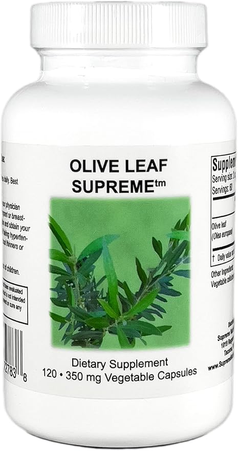 Supreme Nutrition Olive Leaf Supreme, 120 Pure Olive Leaf Vegetarian Capsules