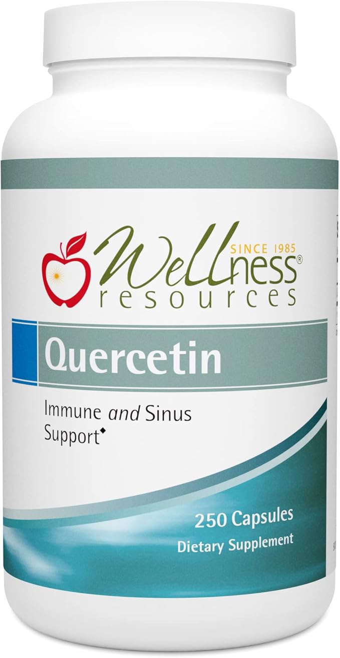 Wellness Resources Quercetin - Immune, Sinus and Allergy Support 1000mg per Serving - (250 caps/125 Servings) Vegan, Non-GMO