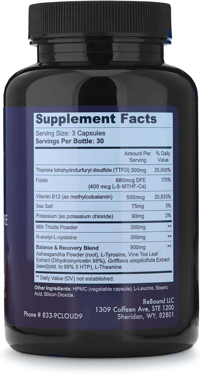 Cloud9 Daily Restore - Liver Support Supplement for Nutrient Replenishment & Cellular Defense - Energy Supplement with Essential Vitamins for Mental Health Support & Recovery After Drinking