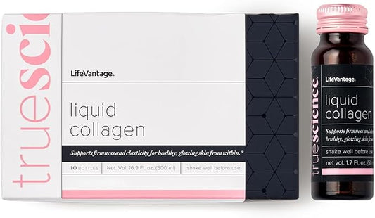 TrueScience Liquid Collagen for Glowing Skin - Collagen Activation & Replenishment Blend - Supports The Appearance of Firmer Looking Skin - 10 Bottles x 1.7 Fl. oz. (50 ml) Each