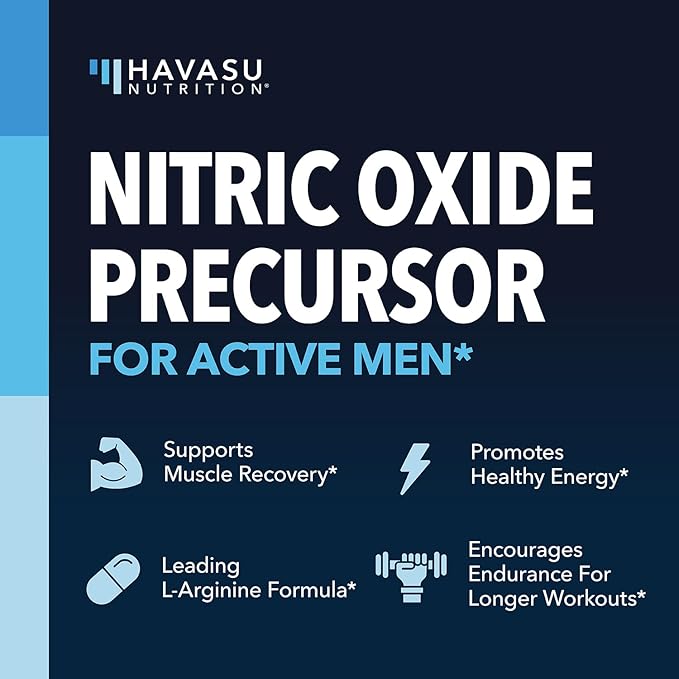L-Arginine Capsules Nitric Oxide Supplement for Men with L-Citrulline - 1200mg L Arginine and L Citrulline Blend - Non-GMO Veggie Capsule for Performance, Endurance and Muscle - 1 Month Supply