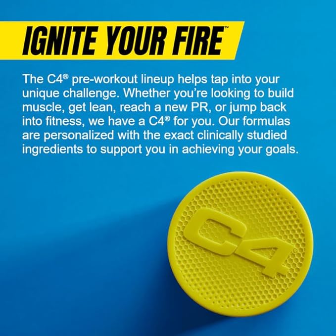 Cellucor C4 Ripped Pre Workout Powder for Energy, Beta Alanine, Sugar Free Energy Supplement Preworkout for Men & Women - 150mg Caffeine + Creatine-Free - ICY Blue Razz - 30 Servings
