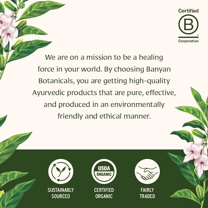 Banyan Botanicals Organic Ashwagandha Liquid Extract – Fast-Acting Herbal Ashwagandha Drops – for Balanced Energy and Calm* – 1 fl oz – Non GMO Sustainably Sourced Vegan