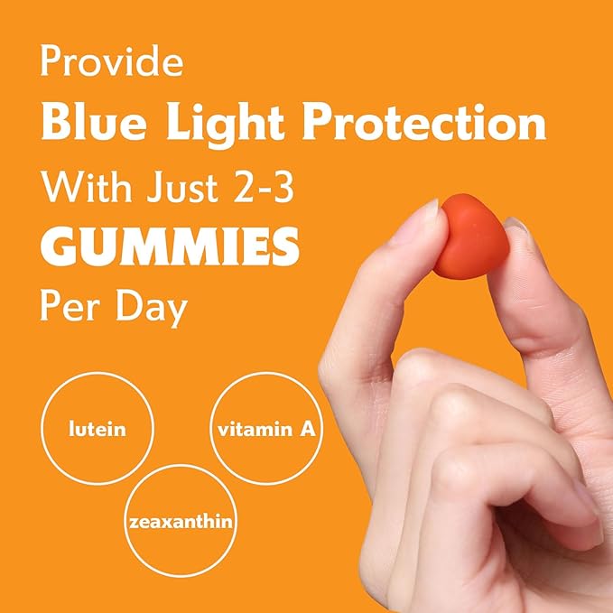 Nature's Key Lutein Gummies 12mg with Zeaxanthin & Vitamin A for Kids and Adults | Eye Health and Brain Function Supplement | Orange Flavor, 60Ct