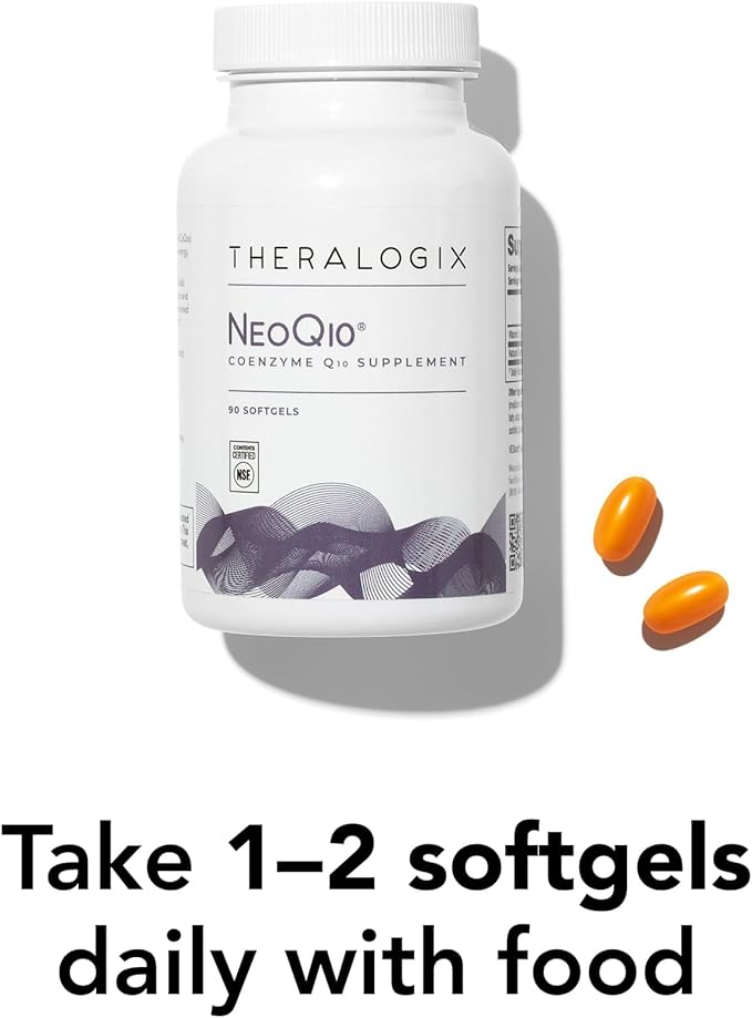 Theralogix NeoQ10 Coenzyme Q10 Supplement - Heart Health & Fertility Support - CoQ10 Fertility Supplement for Men & Women* - NSF Certified - 90 Softgels (90-Day Supply)