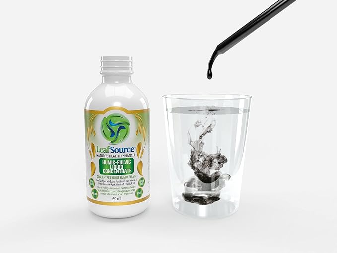 Humic Fulvic Acid Liquid 2oz Trace Minerals with Electrolytes Collagen Vitamins Superior Humic to Fulvic Ratio More Energy Gut Health Joint Health Immune Support Hydration 180 serv