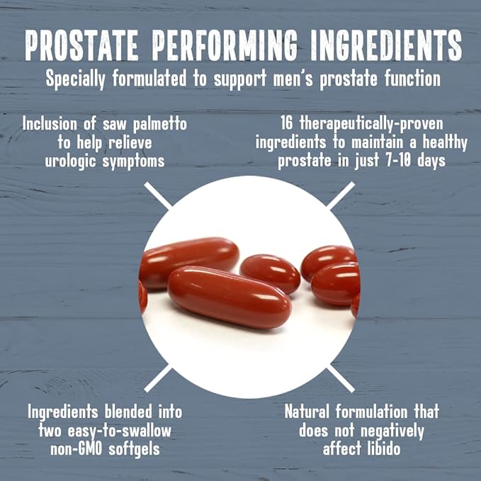 New Roots | Prostate Support Supplement with 16 Herbal Ingredients: Saw Palmetto, Plant Sterols, Borage Oil, Selenium, Vitamins & Zinc (60 Softgels) Relieves Weak Urine Flow, Frequent Urination