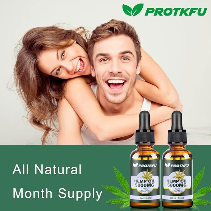 (2Pack Hemp Oil - Omega 3-6-9 Oil Fatty Acids Nutritional Supplement for Immune System Support, Focus, Calm, Relaxation, and Mood Enhancement - Organic, Vegan, Non-GMO