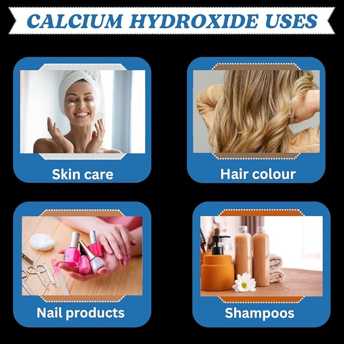 100% Natural Calcium Hydroxide Powder for Food & Cosmetics 227 GMS / 0.5 LBS