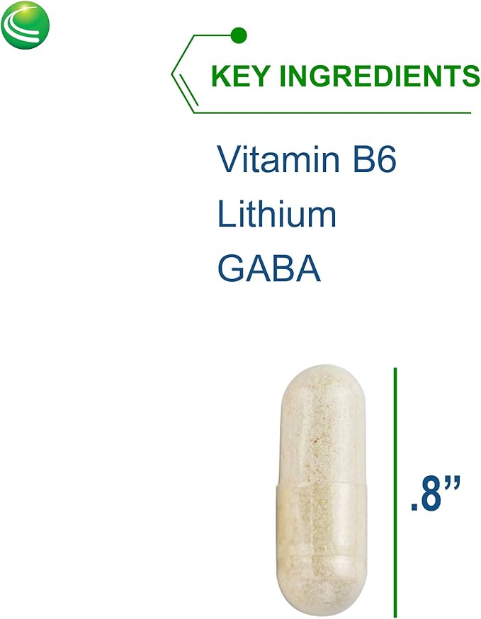 Nutra Biogenesis Stress Factors - GABA Supplements for Women & Men, L Theanine Calm Relaxation Support for Adults, 100mg L-Theanine & 25mg GABA Per Pill - 60 Veggie Capsules