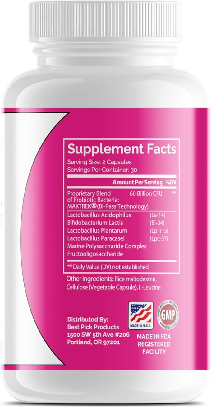 Probiotics for Women Promotes Inflamation and Metabolism Regulation, Vaginal, Urinary, Gut, Digestive and Immune Health 120 Billion CFU
