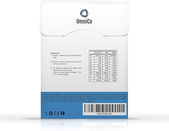 OmniCo - B12 Energy Patches – 30 Pack