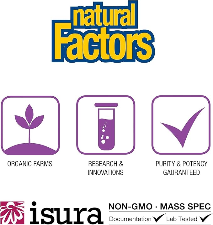 Natural Factors, Coenzyme Q10 50mg, CoQ10 Supplement for Energy, Heart and Antioxidant Support, Gluten Free, 120 softgels (120 servings)