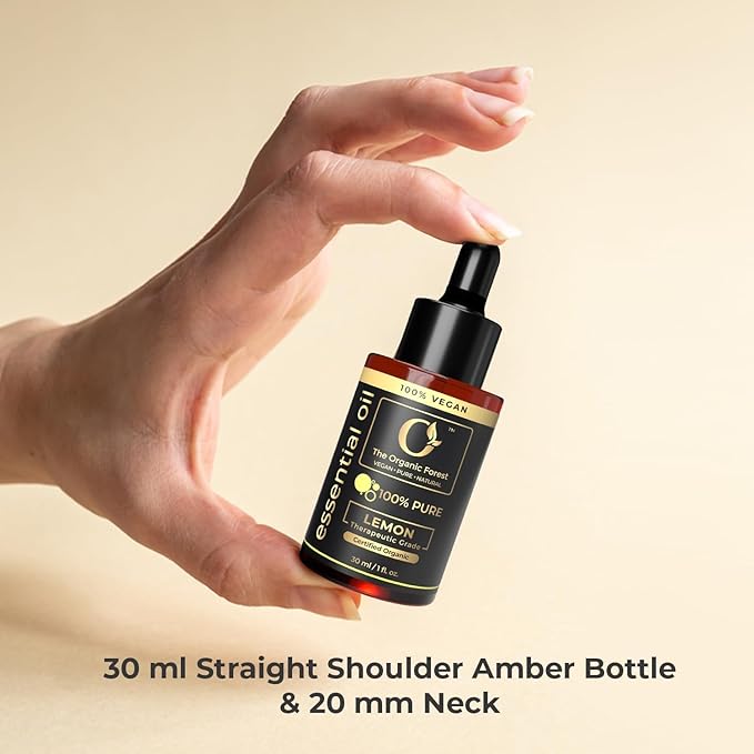 100% Plant Based Lemon Essential Oil - Organic Lemon Oil for Skin, Diffuser & Cleaning | Natural Hair Care & Skin Care | Reduce Acne & Brightens Skin
