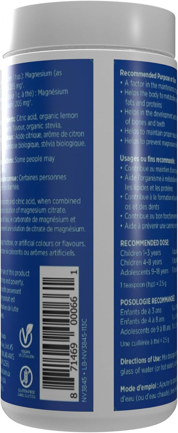 Natural Vitality Magnesium Citrate Powder Kids Calm, 113 GR