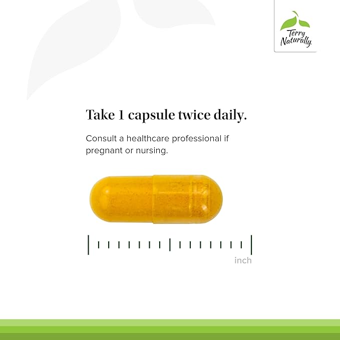 Terry Naturally Saffron Lift + Curcumin - Herbal Supplement with Curcumin - Non-GMO Saffron & Brain Curcumin Capsules - Concentration & Relaxation Support Supplement - 60 Capsules
