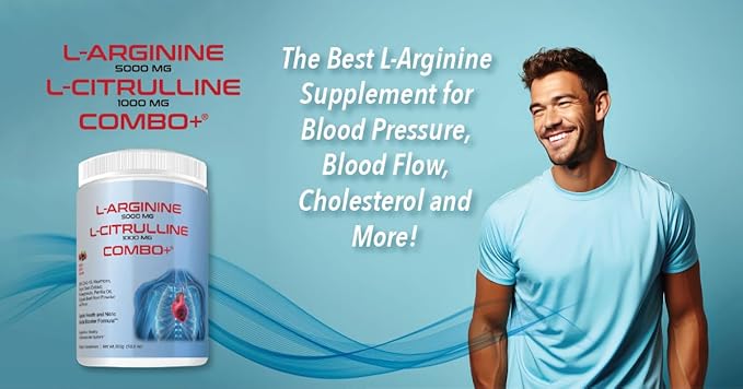 L-Arginine & L-Citrulline Combo+ - Cardio Health & Nitric Oxide Circulation Support Supplement Drink Mix (30 Servings, Over 13g per, 1 Month Supply!) (399g, Cherry)