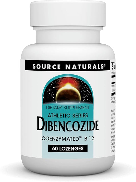 Source Naturals Dibencozide - Coenzymated B-12 Athletic Series, Quick Dissolving Dietary Supplement - 60 Lozenges