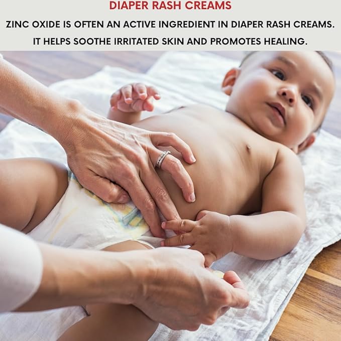 100% Natural Zinc Oxide Powder | Micronized Non-Nano Uncoated Particles 0.5 LBS / 227 GMS