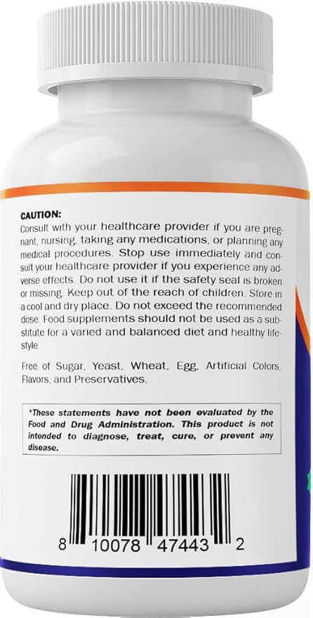 Vitamatic Alpha Lipoic Acid (ALA) 600mg Per Serving - 240 Vegetable Capsules - 120 Servings - Non-GMO & Gluten Free