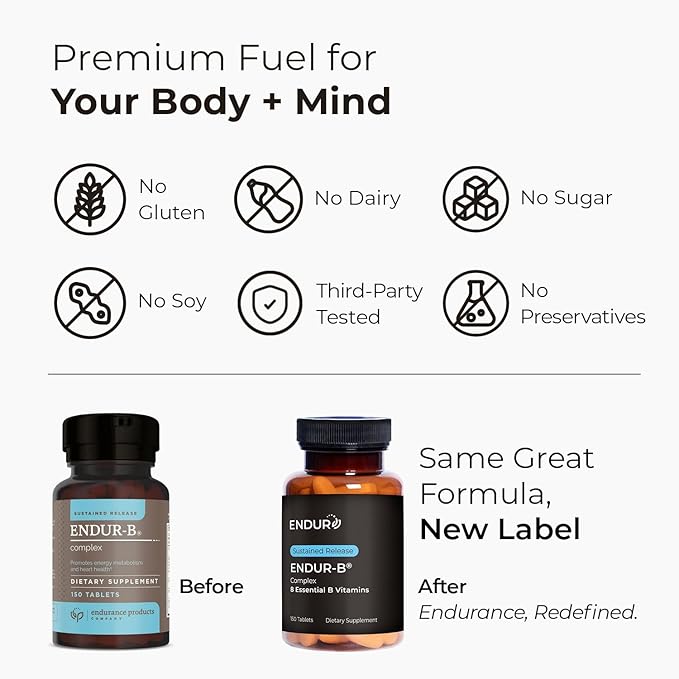 Endur-B Complex - Sustained Release - Vitamin B Supplement with B1, B2, B3, B6, B12, Folic Acid, Biotin - 150 Tablets Company