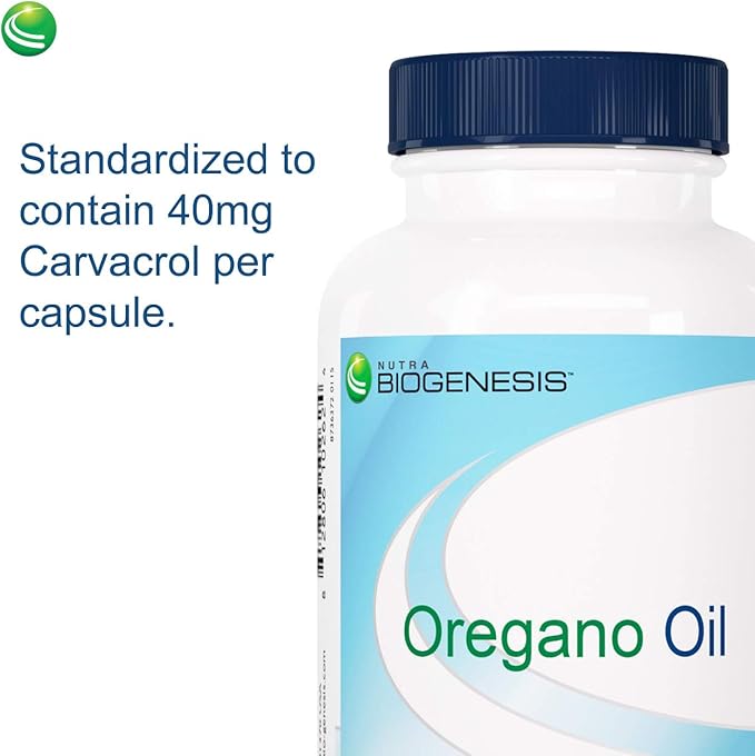 Nutra Biogenesis Oregano Oil - Oil of Oregano Softgel Capsules with 70% Carvacrol, Natural Oregano Extract for Lung Health and Immune Support - 120 Softgels