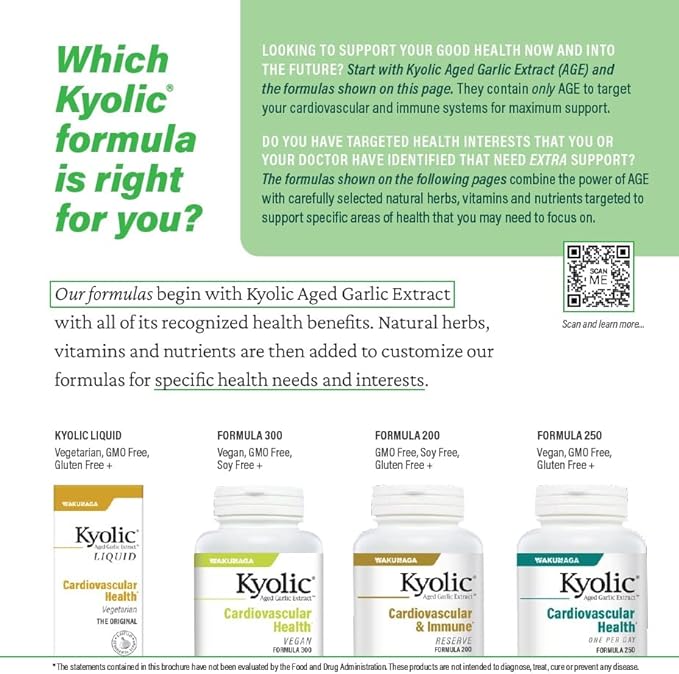 Kyolic Aged Garlic Extract Formula 300 Vegan, 120 Capsules