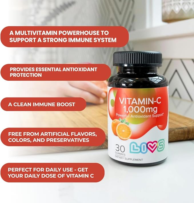 Vitamin C 1000mg Gummies for Adults & Kids