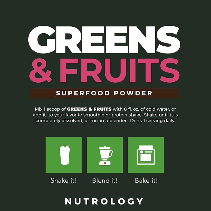 Nutrology Greens & Fruits Powder-Naturally Sourced Superfood, Chocolate (30 Servings) Zen Natural Magnesium Supplement (30 Servings)