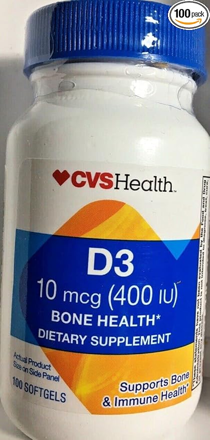 CVS Health Vitamin D3 Softgels 400IU, 100CT