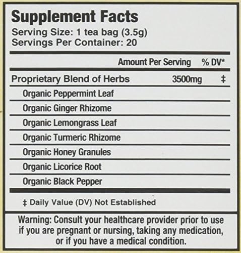 Mate Factor Functional Herbal Blends - Ginger Turmeric with Black Pepper 20 Bag(S)