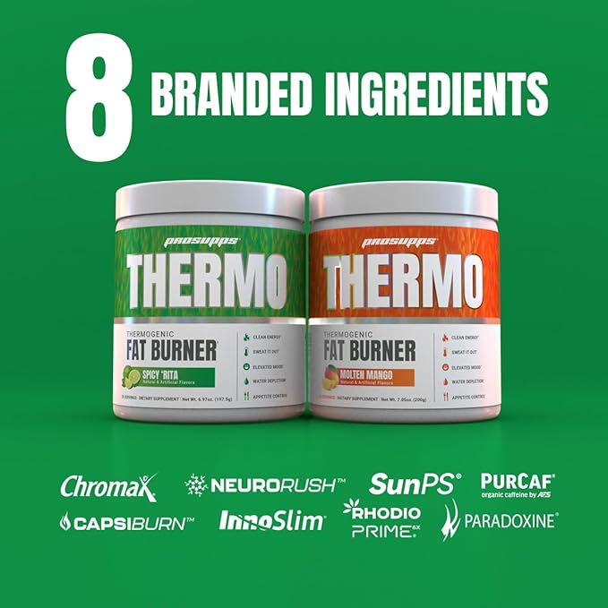 PROSUPPS Thermogenic Fat Burner Powder, Spicy Rita - Weight Loss & Metabolism Booster Pre Workout Supplement for Women & Men - Supports Appetite Control & Boosts Energy - Gluten-Free - 25 Servings