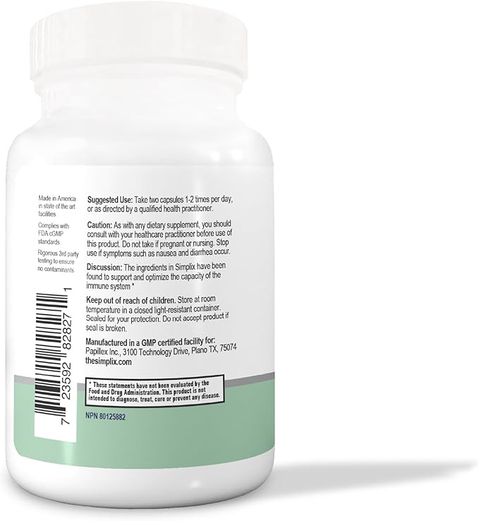 Simplix | Natural Supplement to Strengthen The Immune System | Respond to Outbreaks | Source of Highly Researched Mushroom & Seaweed Polysaccharides 60 Veggie Capsules (1 Pack)