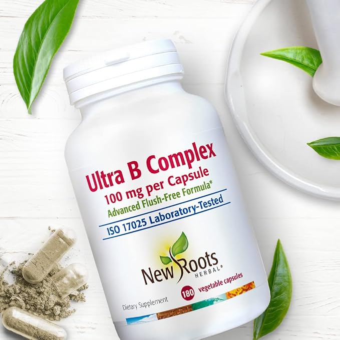 New Roots | Ultra Vitamin B Supplement 100 Mg (180 Capsules)