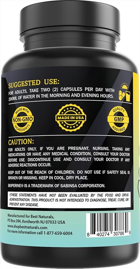 Best Naturals Day-to-Day Joint Support 90 Veg Capsules - Made with Vitmain D, K2, Calcium, Potassium, Turmeric, Glucosamine, Chondroitin, MSM