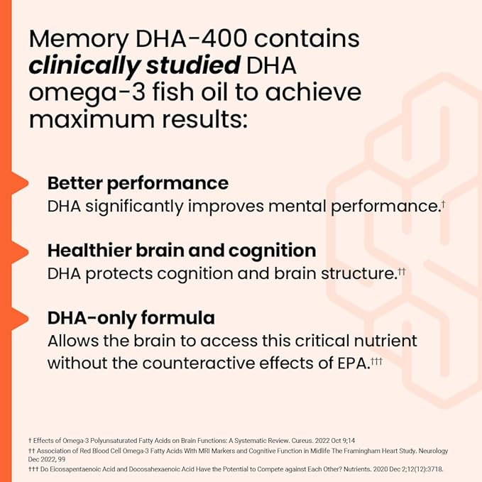 LifeSeasons NeuroQ Memory DHA-400 - Omega-3 Fish Oil Supplement - Mental Performance & Balance - Supports Neuro Brain Health - Protects Against Memory Loss & Improves Focus - 120 Softgels