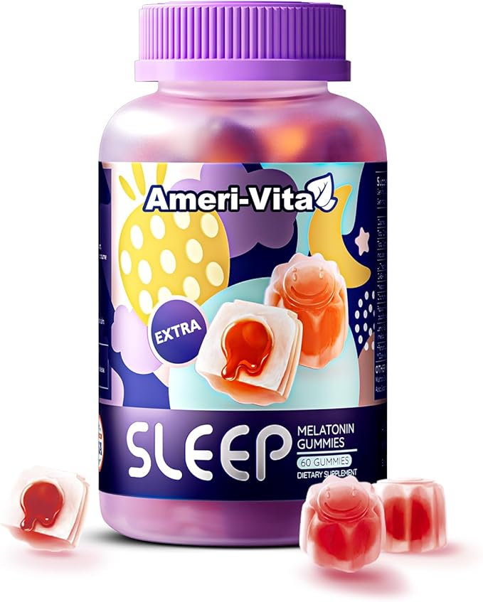 Sleep Gummies for Adults, with Melatonin 3mg, L theanine, Ashwagandha, Gluten Free, Sugar-Free, Strawberry Flavor 60 Count