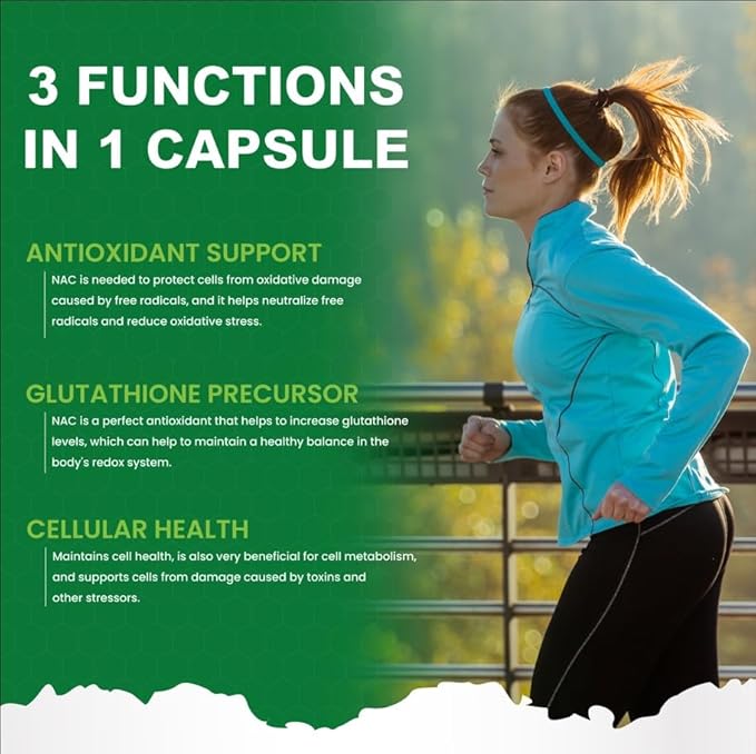 HEALTH LFE HealthLife N-Acetyl L-Cysteine (NAC) 600mg, 120 Capsules - Non-GMO, Gluten Free, 120 Servings