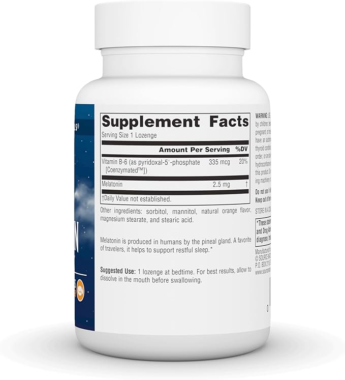 Source Naturals Melatonin 2.5 mg - 240 Orange Flavored Lozenges