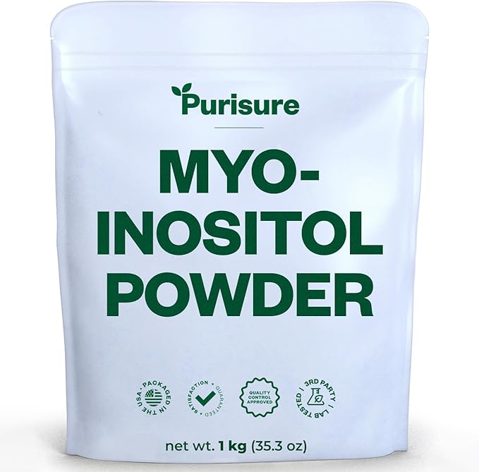 Myo-Inositol Powder, 1 kg, Fertility, Hormonal Balance and Ovarian Support, Pure Inositol Powder, Myo Inositol Supplement to Support Energy and Brain Wellness, Vegan, Non-GMO, 2000 Servings