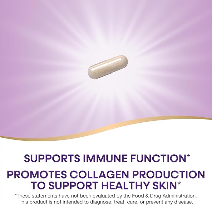 Nature's Way Extra Strength Vitamin C with Bioflavonoids, Supports Immune Health*, Promotes Collagen Production for Healthy Skin*, 1g Vitamin C per Capsule, 250 Capsules (Packaging May Vary) - 2 Pack