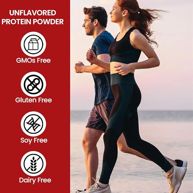 Sports Collagen Powder, 12.42 oz, Pack of 2 - Grass Fed Bovine & Wild Fish Hydrolyzed Type I, II, III Multi Collagen Peptides, Unflavored Protein Powder with BCAA, Magnesium & Electrolytes